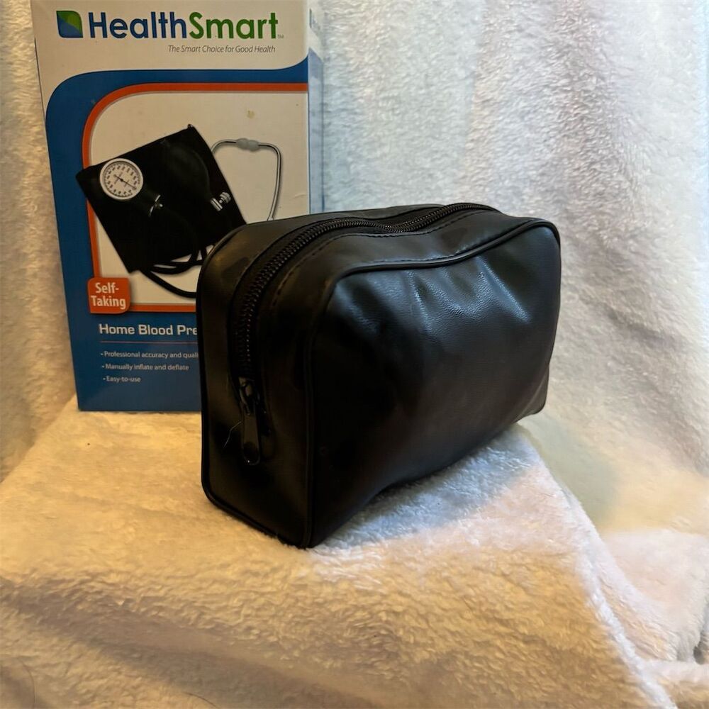 HealthSmart Blood Pressure Monitor Kit with Cuff & Travel Bag Black